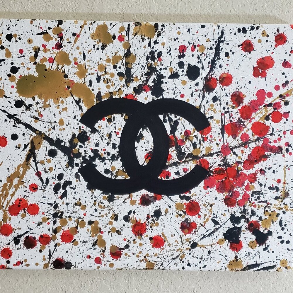 Original Painting Jackson Pollock style on Stretched CANVAS